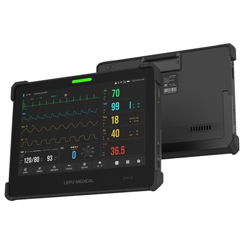 AIView VX Tablet har indbygget genopladeligt batteri og kan monitorere i 6 timer.