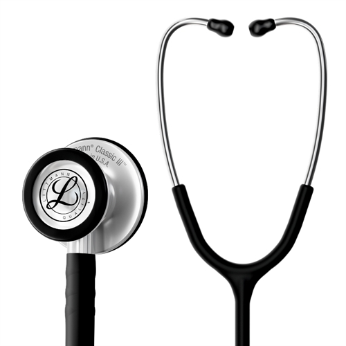 Littmann Classic III Stetoskop Sort med satin slange og mat klokke og bøjler