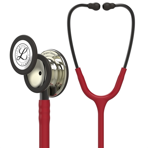 Littmann Classic III Stetoskop Bourgogne med champagneglans klokke og sorte bøjler