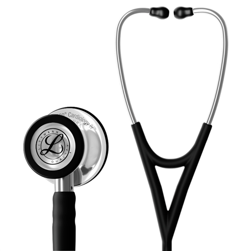 Littmann Cardiology IV stetoskop Sort satin slange med spejlblank klokke
