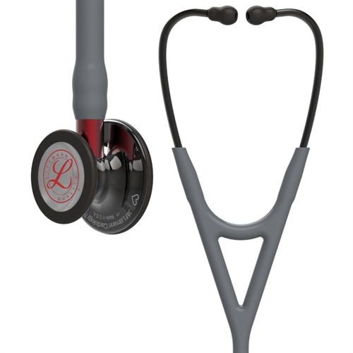 Littmann Cardiology IV stetoskop Grå og rød med røgfarvet klokke - Limited edition!