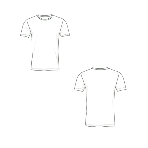 Stregtegning af t-shirt model 0517