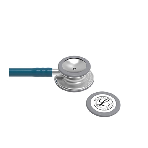 Stetoskop i azurblå med blank klokke