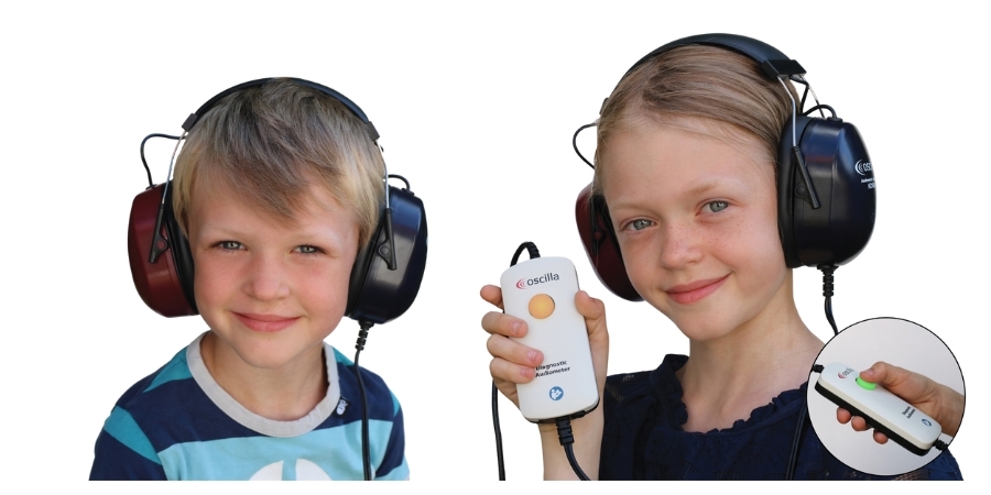 Oscilla høretest - verdens første svarknap med farvet lys