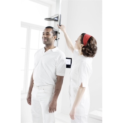 Seca 285 kan måle højde og vægt på én gang.