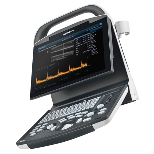 MINDRAY DP-20 ultralydssystem har holder til probe og gel.